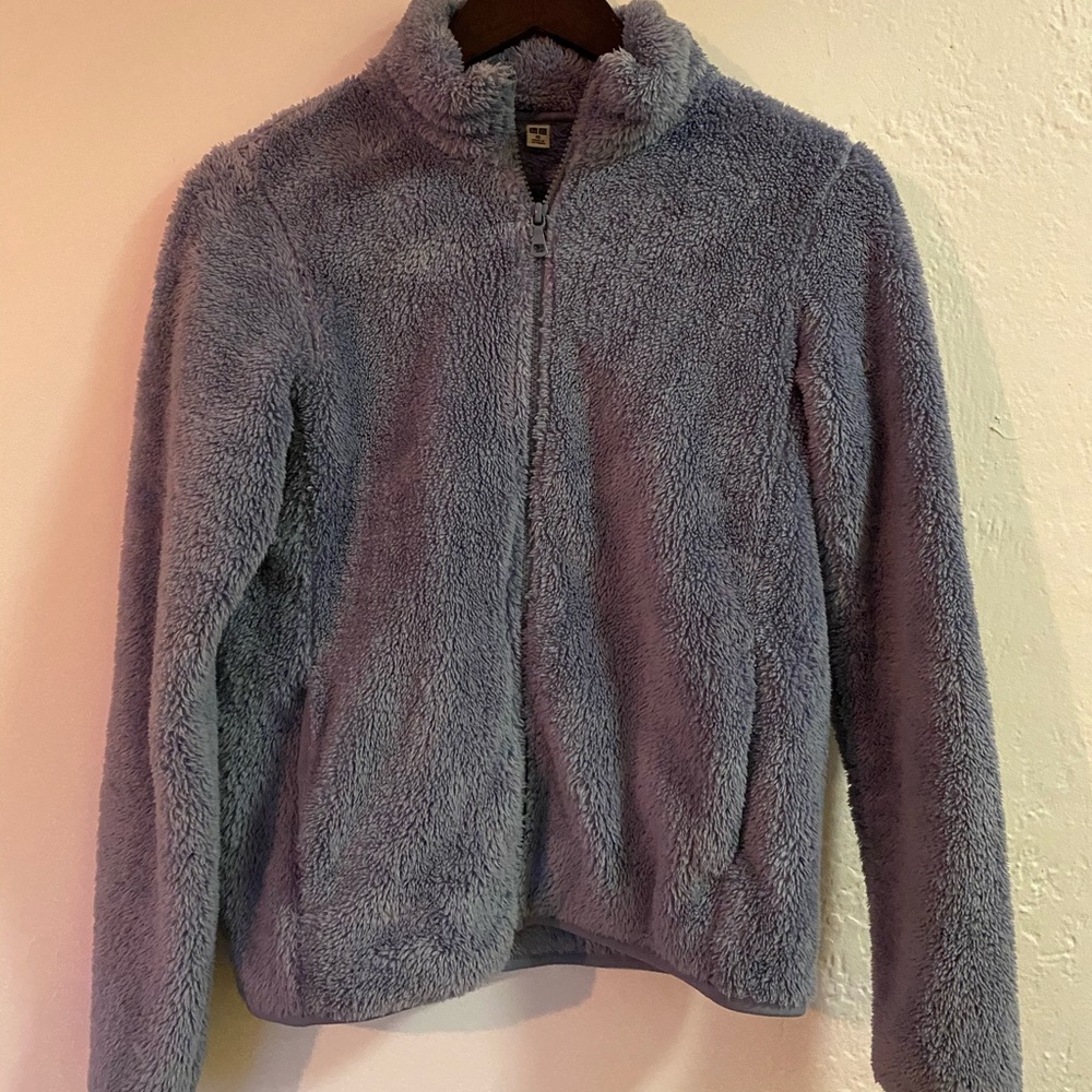Fuzzy blue jacket